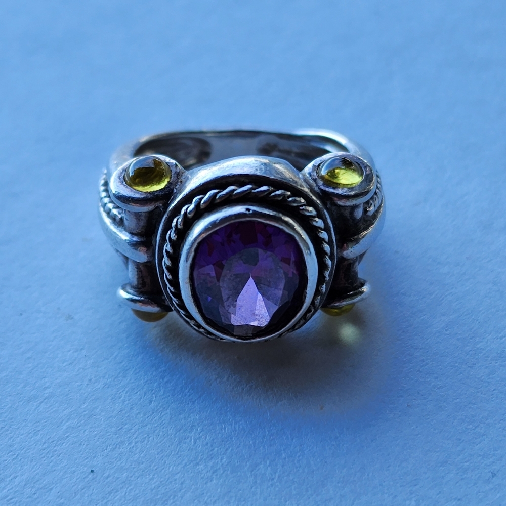 Amethyst Silver Ring Handcrafted In Thailand - image 2